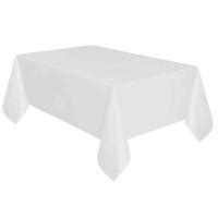 Beyaz Renk Plastik Masa Örtüsü 120x180 Cm.