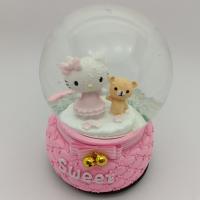 Sweet Hello Kitty Ve Ayıcık Kurmalı Müzikli Kar Küresi