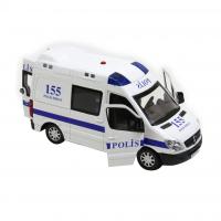 1:32 Metal Çek Bırak Işıklı Sesli Mercedes-Benz Sprinter Polis