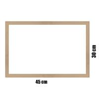 30x45 Naturel Ahşap Çerçeve Yazı Tahtası