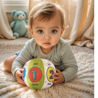 Babycim Sayılar Çıngıraklı Peluş Top 15 Cm.
