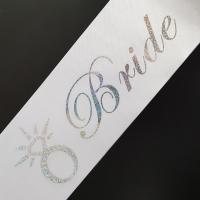 Bekarlığa Veda Beyaz Üzerine Gümüş Bride To Be Yazılı Kuşak