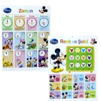 Duvar Süsü Mickey Mouse Zaman - Renk Ve Şekiller