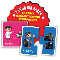 Hafıza Oyunu TAŞITLAR - 54 Parça Bağlantı Kurma Oyunu Hediye