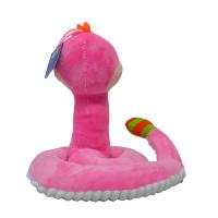 Halley Çıngıraklı Peluş Yılan - Pembe