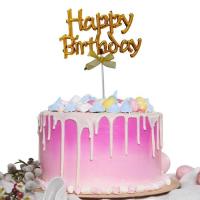 Happy Birthday Pasta Süsü - Gold