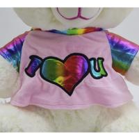 I Love You Giysili İşlemeli Sevimli Peluş Ayı 50 Cm