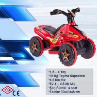 Kamarot 6V Akülü Atv - Kırmızı