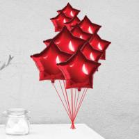 Kırmızı Yıldız Folyo Balon - Helyumla Uçmaya Uyumlu