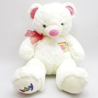 Kırmızı Fiyonklu Baby Yazılı Peluş Ayıcık 60 Cm