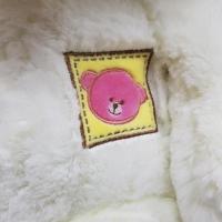 Kırmızı Fiyonklu Baby Yazılı Peluş Ayıcık 60 Cm