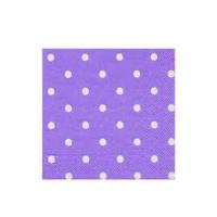 LİLA PUANTİYELİ PEÇETE 33x33 cm - 20 Adet