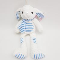 Mavi Beyaz Çizgili Sevimli Peluş Uyku Arkadaşı Tavşan