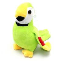 Peluş Sesli Papağan - Yeşil