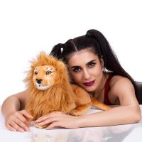 Peluş Yatan Aslan 50 Cm.