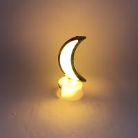 Pilli Led Işıklı Ay Şekilli Dekoratif Işık - Gold