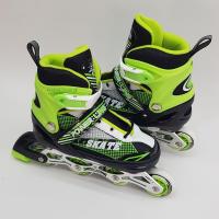 Powerline Skates Silikon Teker Işıklı ABEC7 Paten (39-42) - Yeşil