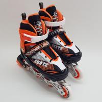 Powerline Skates Silikon Teker Işıklı ABEC7 Paten (39-42) - Turuncu