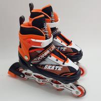 Powerline Skates Silikon Teker Işıklı ABEC7 Paten (39-42) - Turuncu