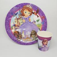Prenses Sofia Temalı Karton Tabak Bardak Seti - 8 Kişilik
