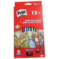 Pritt Jumbo Üçgen Boya Kalemi 12 Renk Karton Kutu Tam Boy
