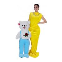 Selay Gül Tutan Peluş Ayıcık 117 Cm - Mavi