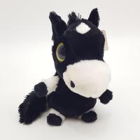 Sevimli Peluş Camgöz At - Siyah Beyaz
