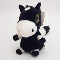 Sevimli Peluş Camgöz At - Siyah Beyaz