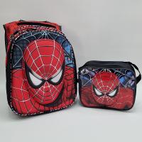 Spiderman (Örümcek Adam) Temalı Kabartmalı Sırt Çantası Beslenme Çantası 2li İlkokul Çanta Seti
