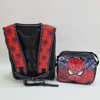 Spiderman (Örümcek Adam) Temalı Kabartmalı Sırt Çantası Beslenme Çantası 2li İlkokul Çanta Seti