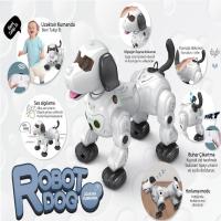 Vardem Uzaktan Kumandalı Işıklı ve Sesli Akıllı Robot Köpek - Beyaz