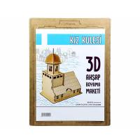 3D Ahşap Kız Kulesi Maketi