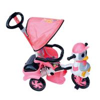 Baby Poufi Penguen Ebeveyn Kontrollü Üç Tekerlekli Çocuk Bisikleti - Pembe