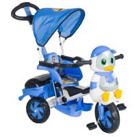 Baby Poufi Penguen Ebeveyn Kontrollü Üç Tekerlekli Çocuk Bisikleti - Mavi