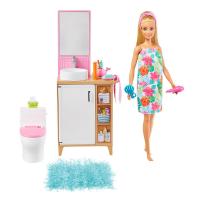 Barbie Bebek ve Oda Oyun Setleri Banyo GTD87-GRG87