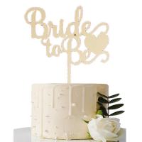 Bride To Be Metalize Karton Pasta Süsü - Gold