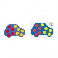 Eğitici Ahşap Mozaik Oyunu Arabalar - Strateji ve Mantık Oyunu