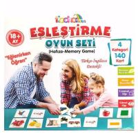 Eşleştirme Oyun Seti Türkçe İngilizce Fischer Kids, 4 Kategori 140 Kart