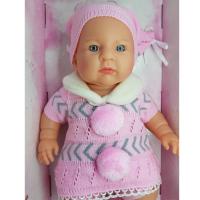 Gerçek Yüzlü Azra Bebek - Gri Çizgili Elbise