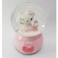 Hello Kitty Temalı Kurmalı Kar Küresi