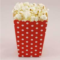 Kırmızı Puantiyeli Mısır (Popcorn) Kutusu (10 Adet)